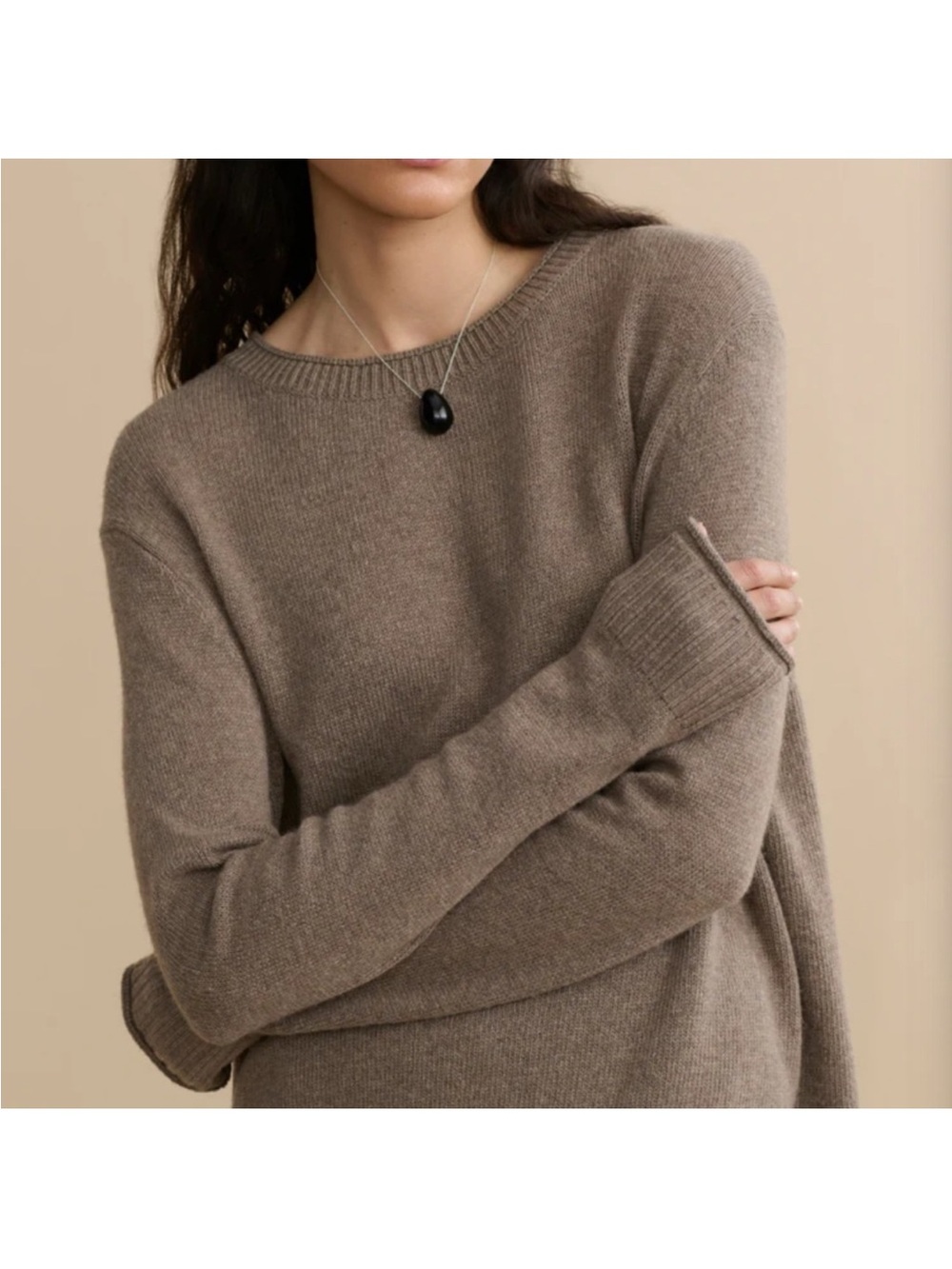 Jenni Kayne Brown Crewneck Sweater